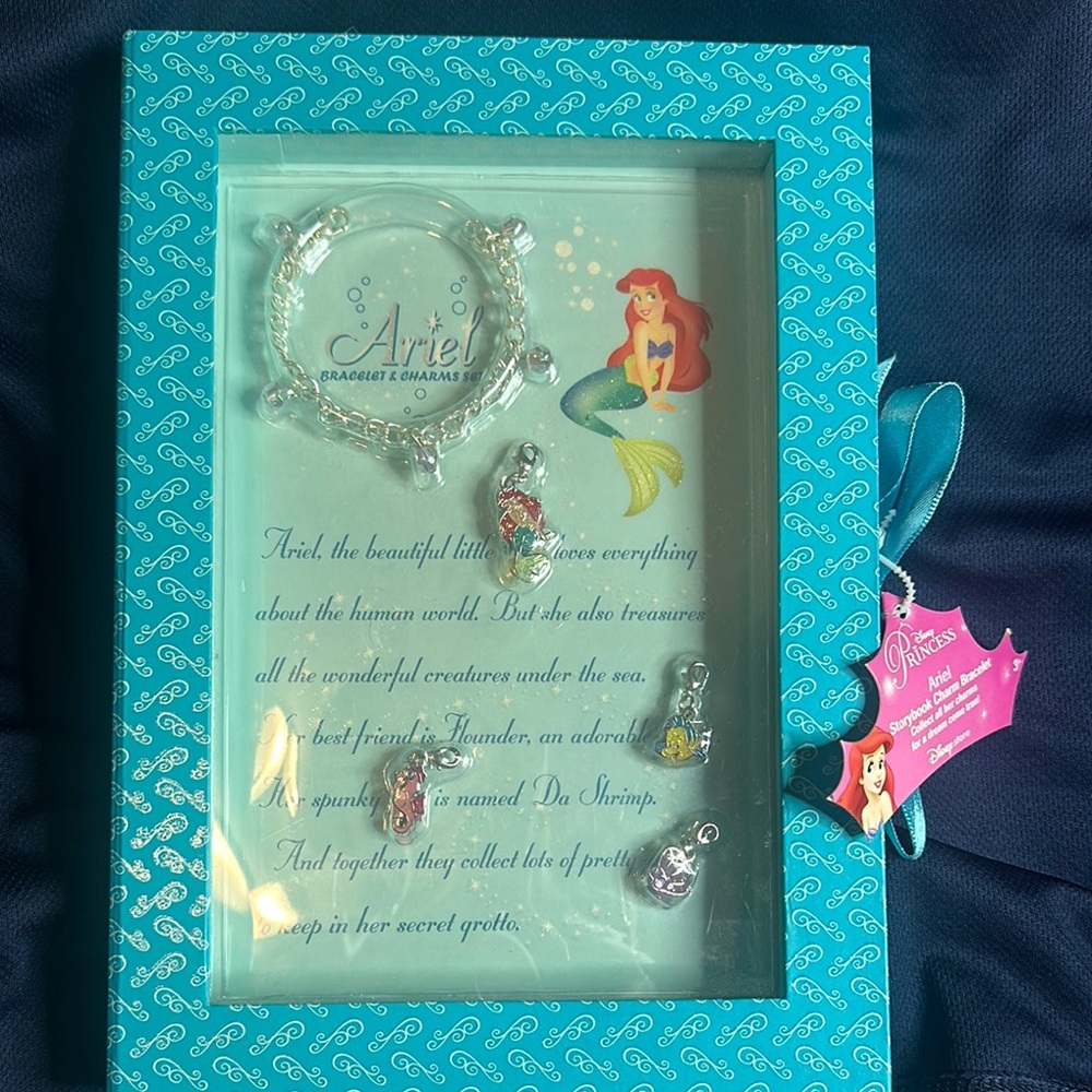 Disney Ariel Bracelet and Charms Set vintage